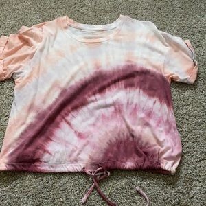 Tie dye American eagle silky shirt !